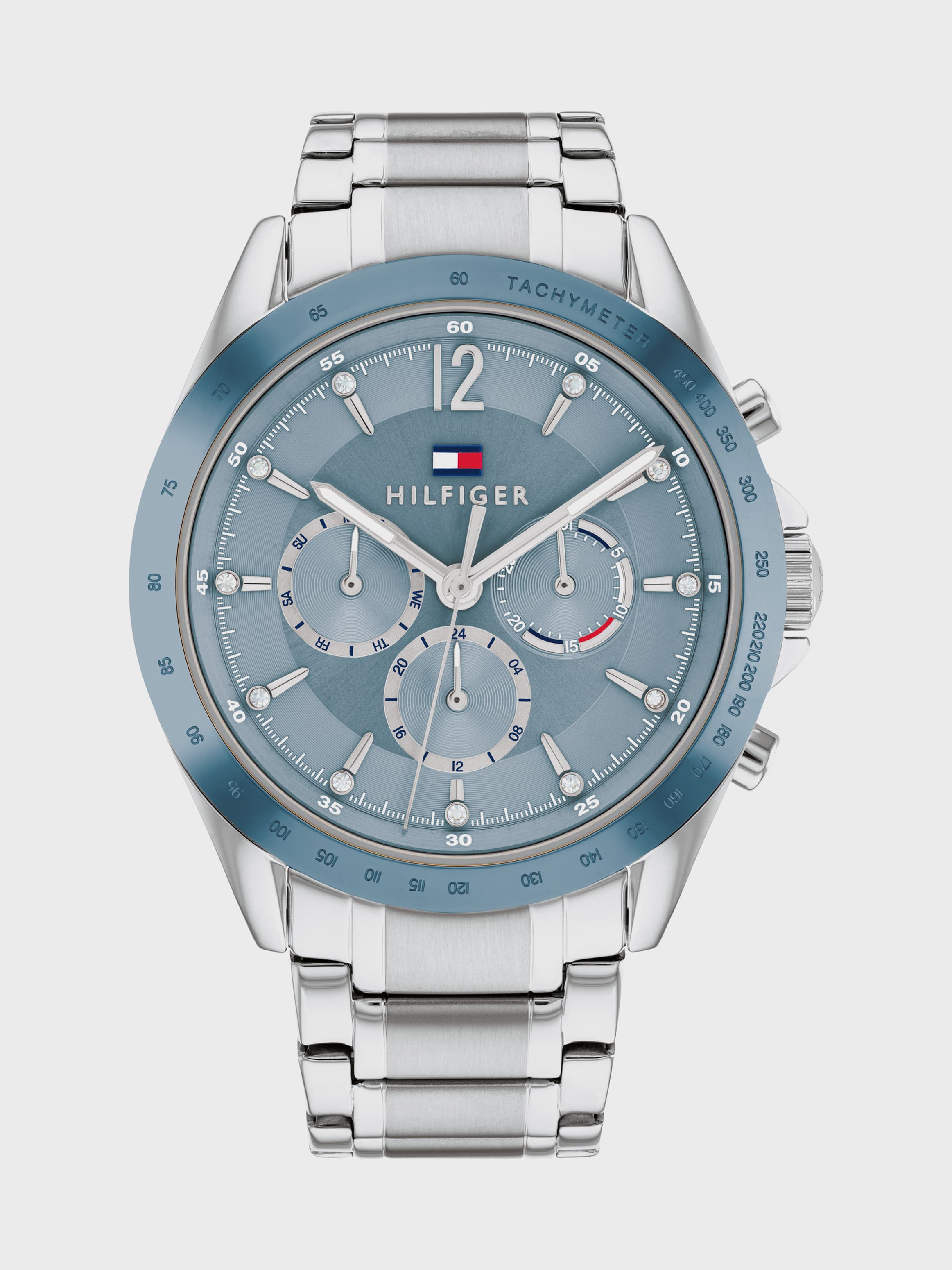 Multifunction Dial Stainless Steel Watch