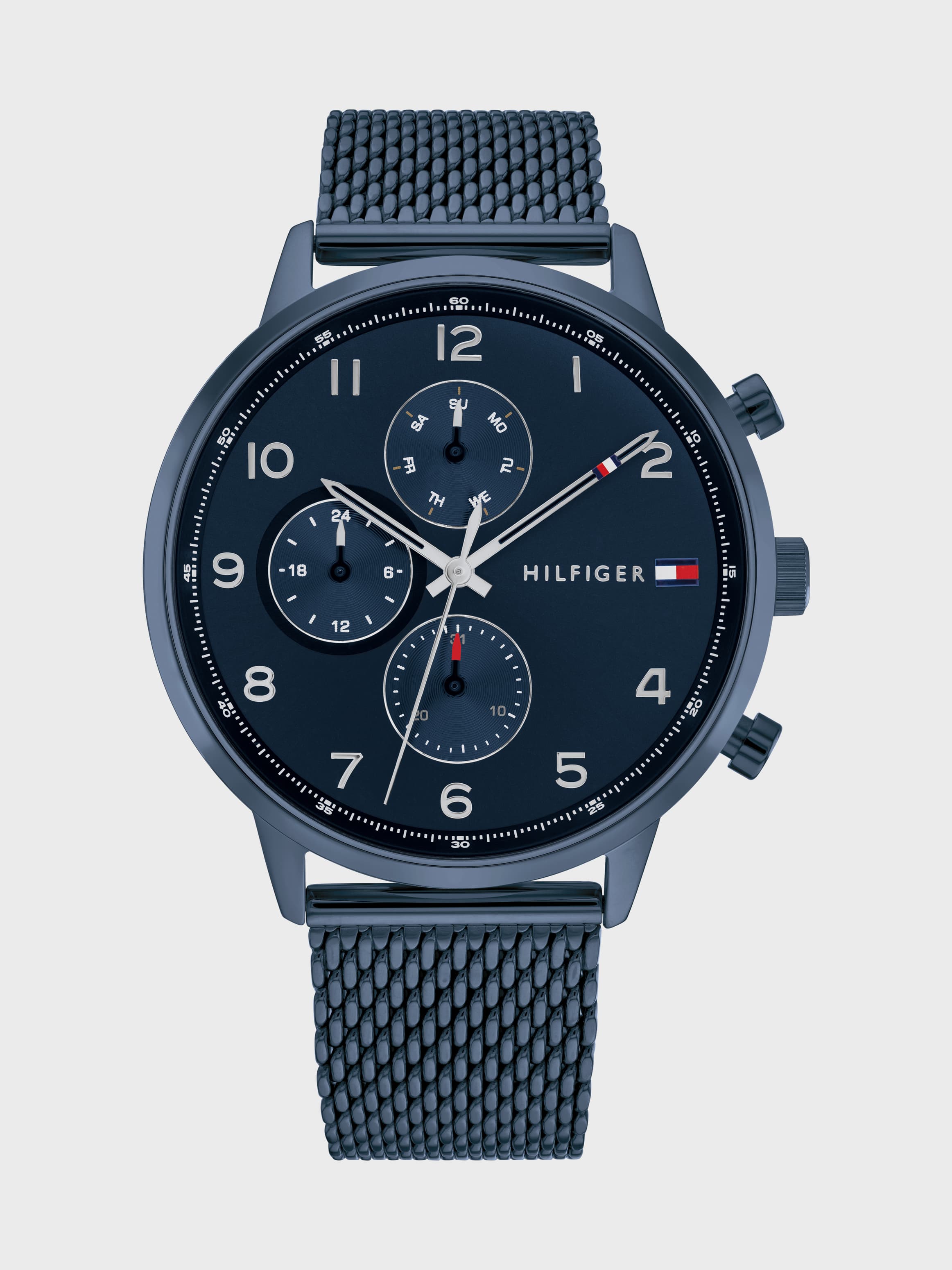 Multifunction Dial Mesh Strap Watch