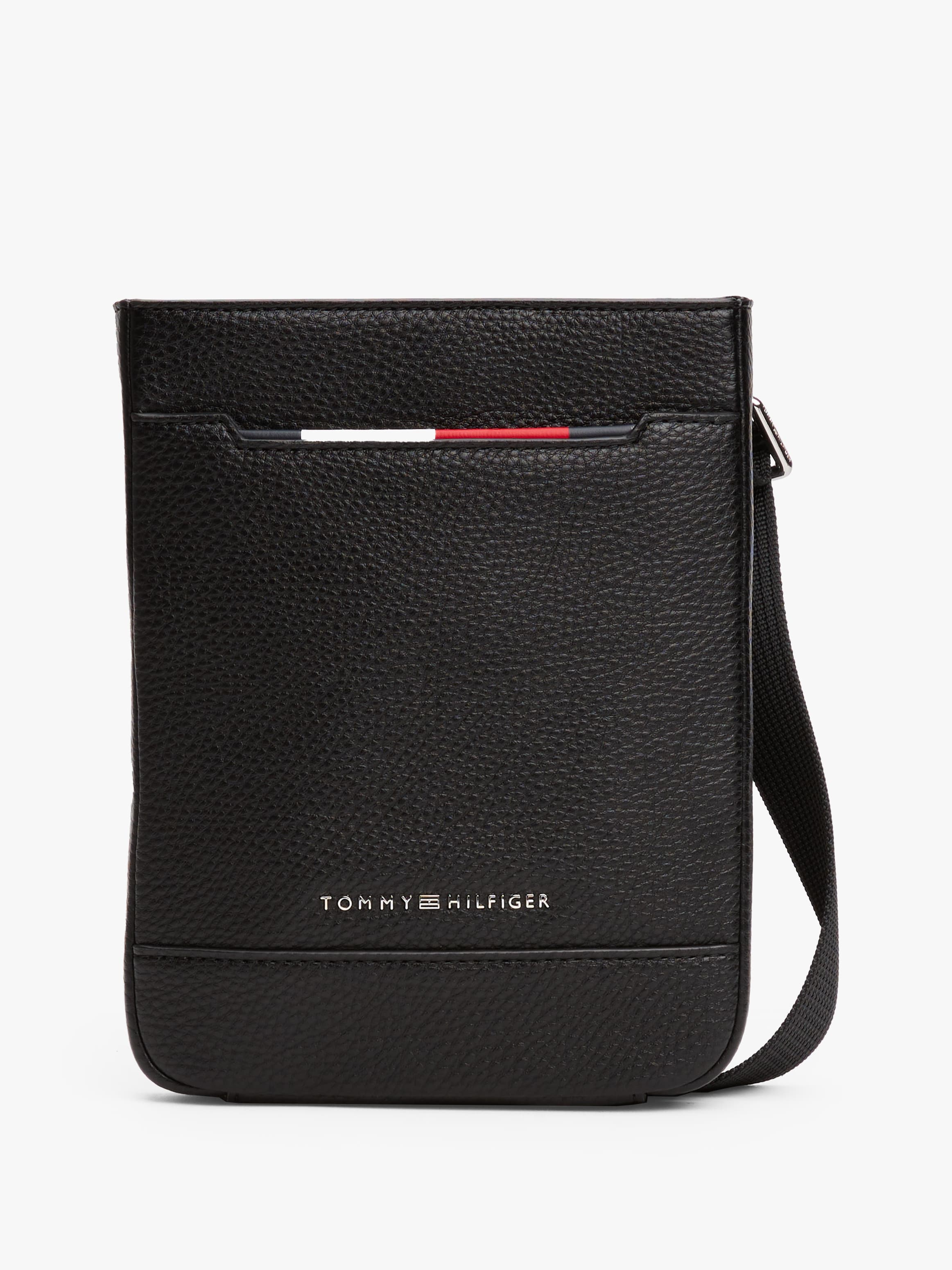 Metal Logo Pebble Grain Crossbody Bag