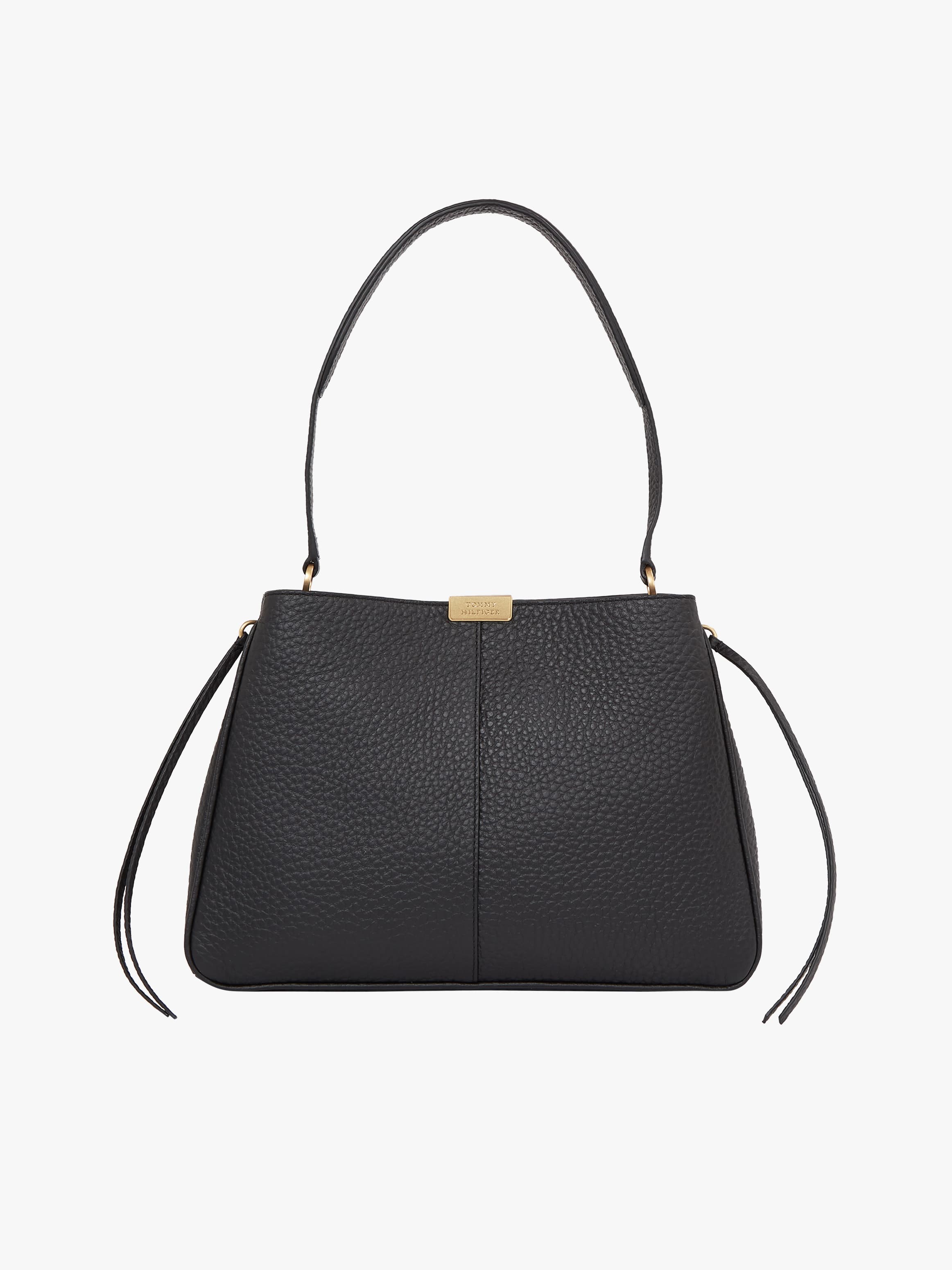 Casual Pebble Grain Leather Shoulder Bag