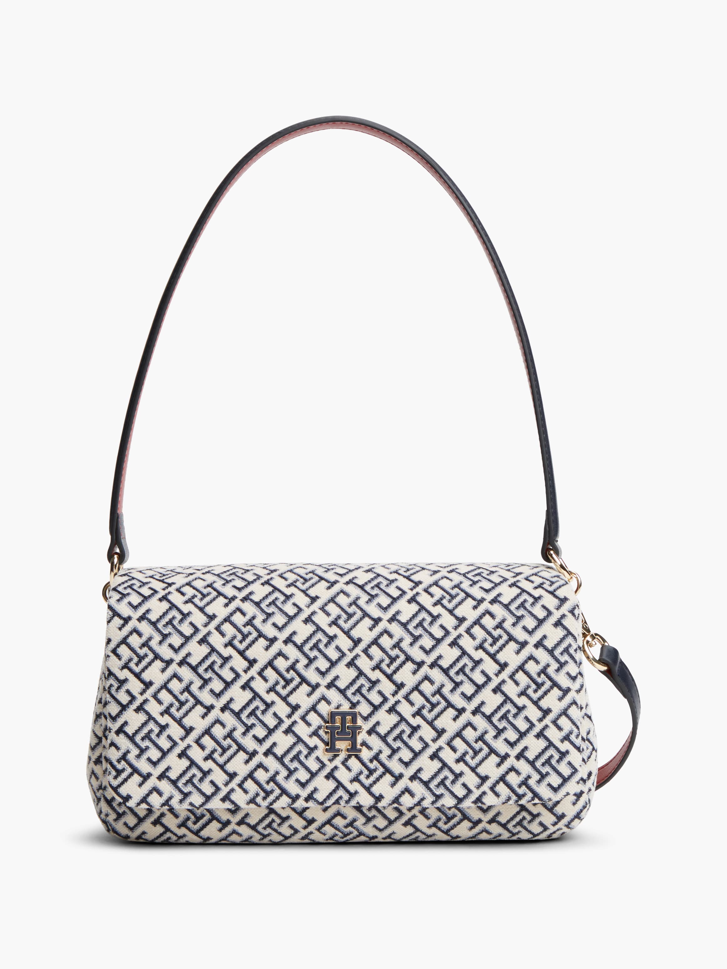 TH Monogram Jacquard Convertible Crossbody Bag