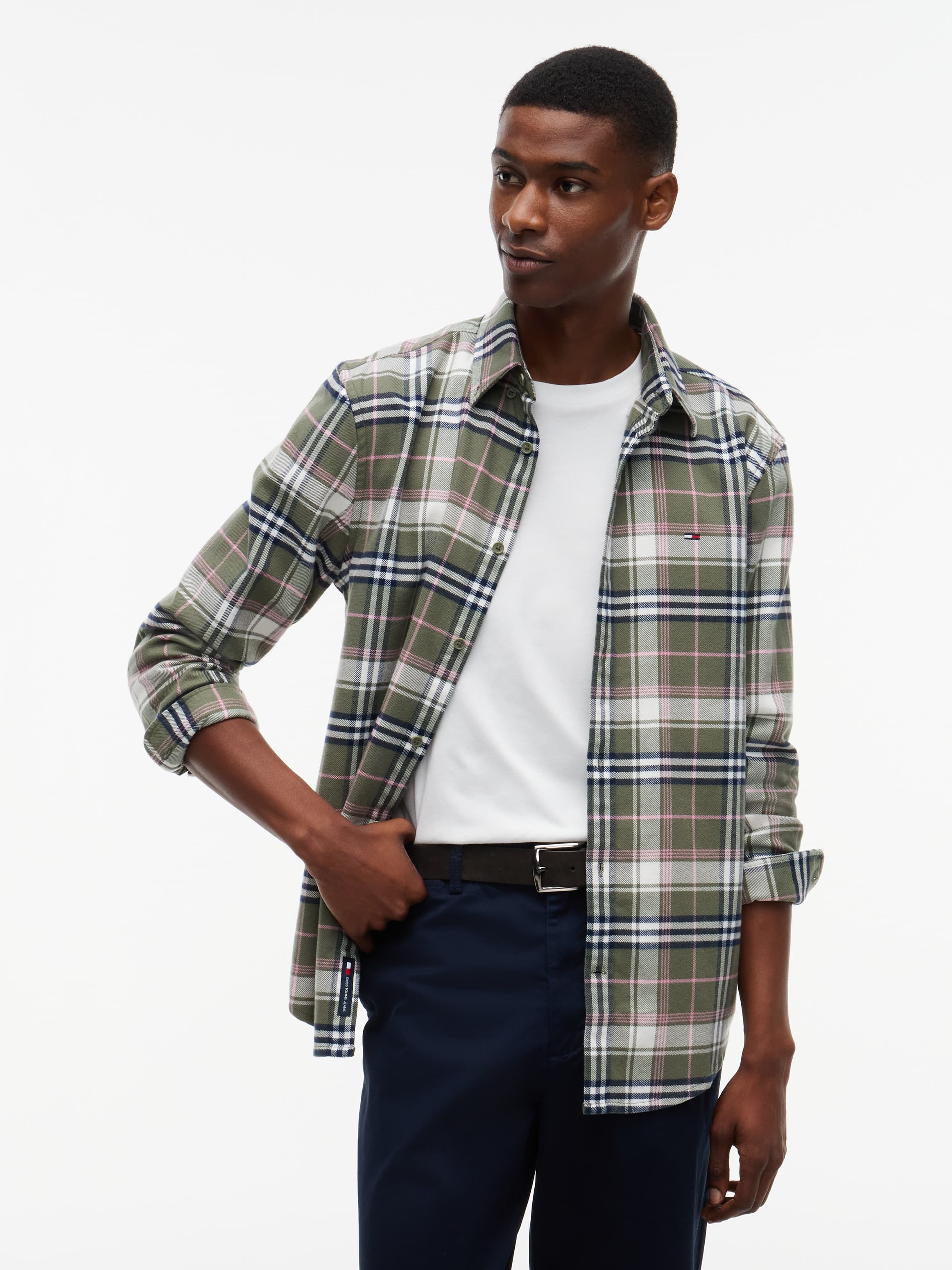 Regular Fit Check Brushed Flannel Shirt