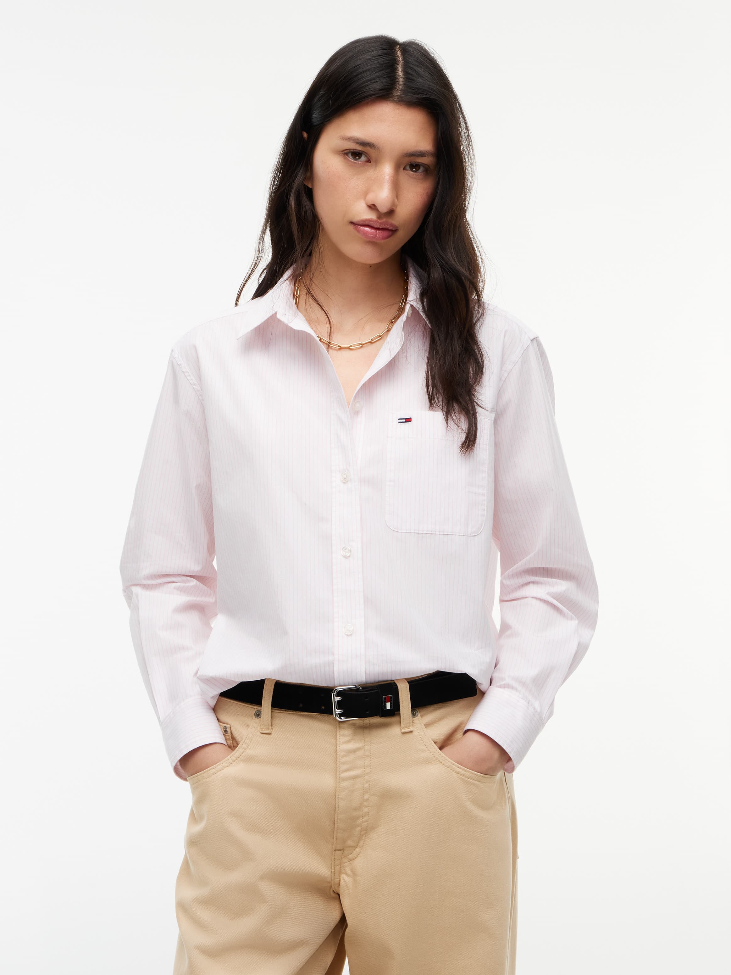 Relaxed Fit Yarn Dyed Poplin Shirt