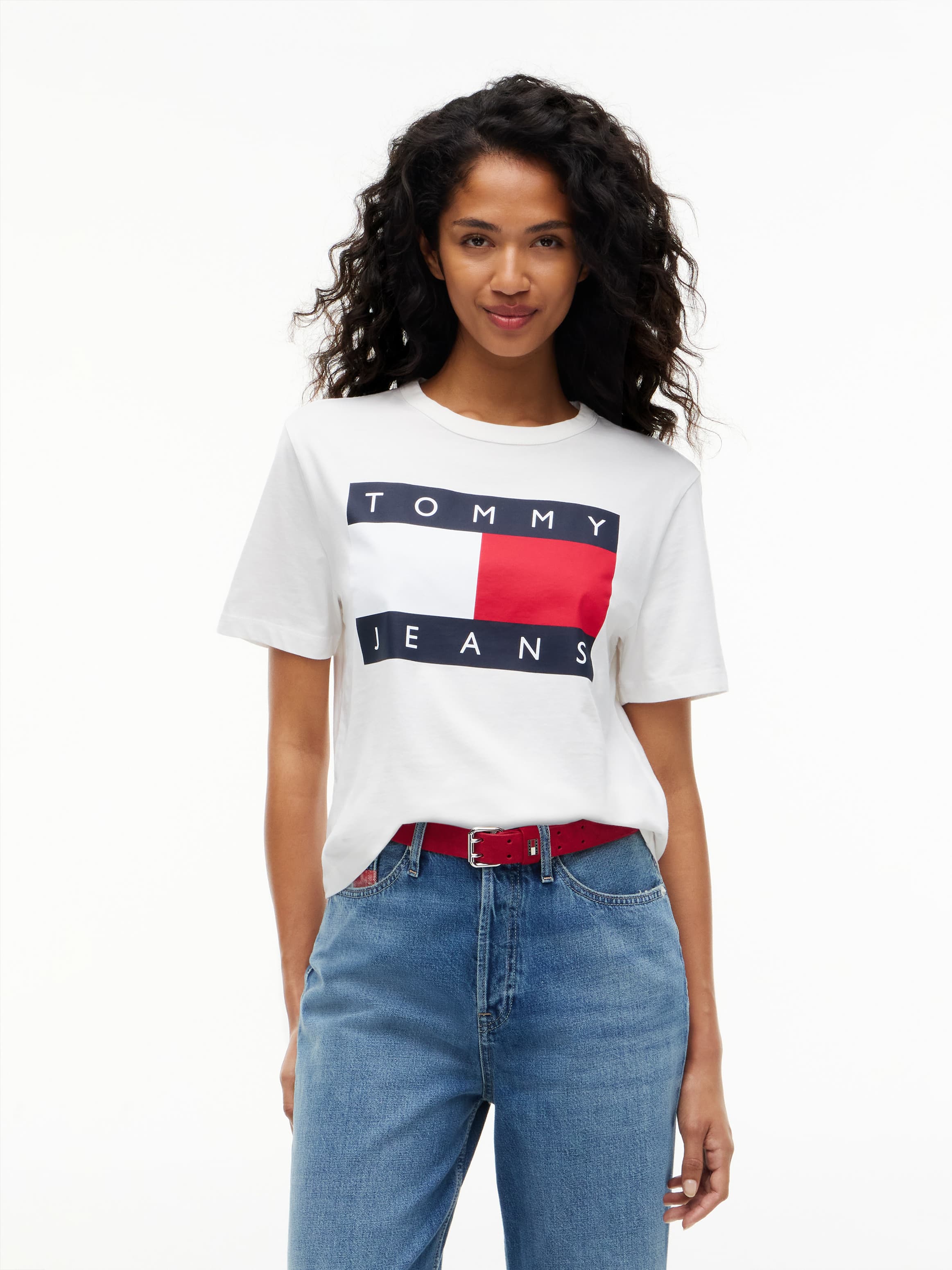 Flag Badge Boxy Jersey T-Shirt