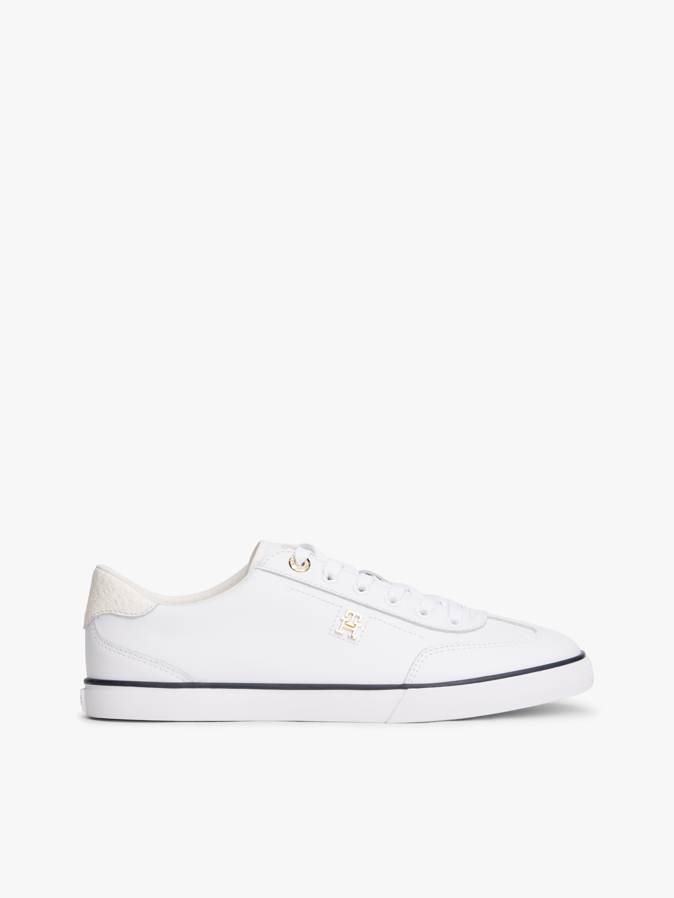 Leather TH Monogram Lace-Up Trainers