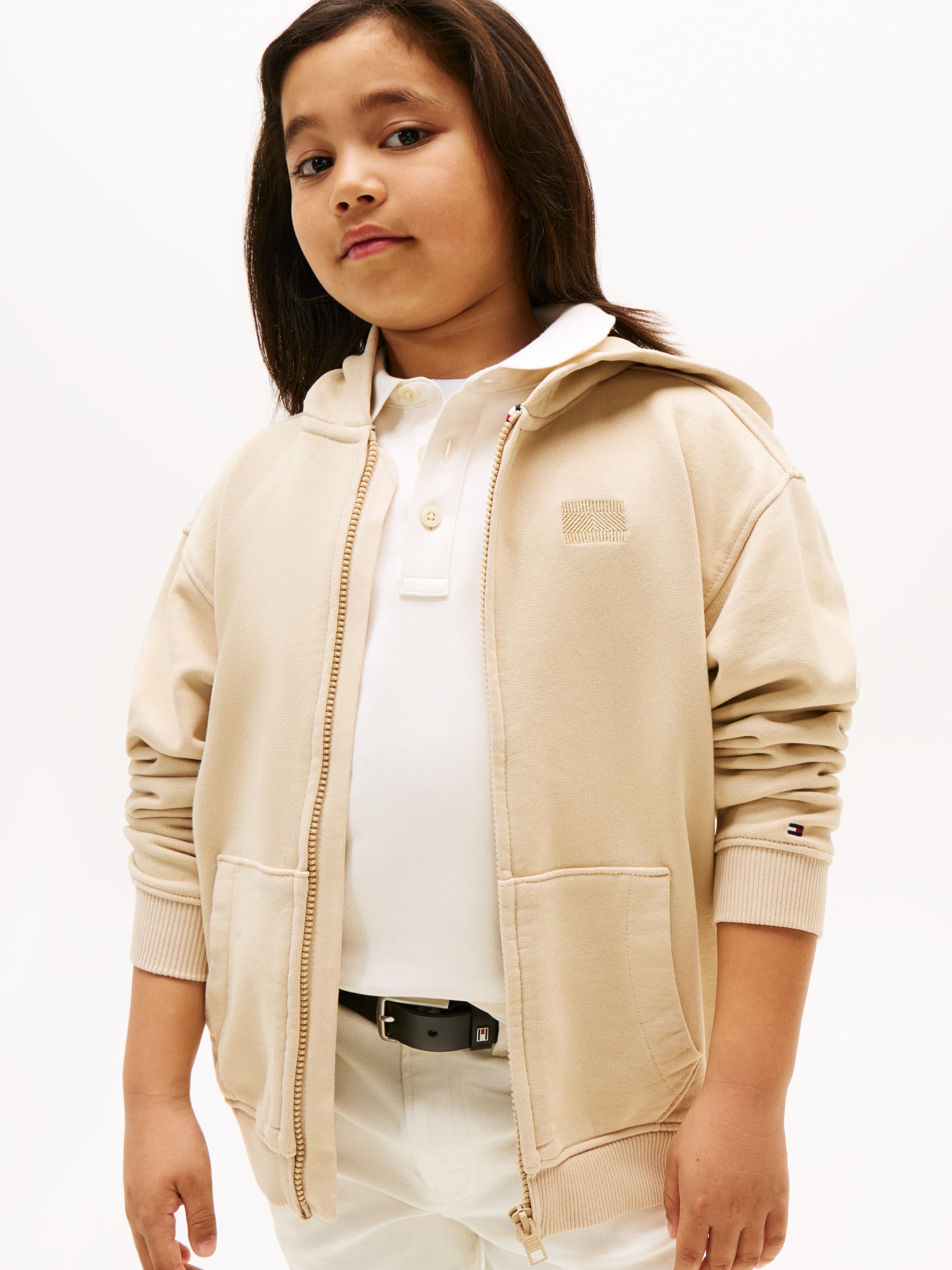Tonal Flag Embroidery Zip-Thru Hoody