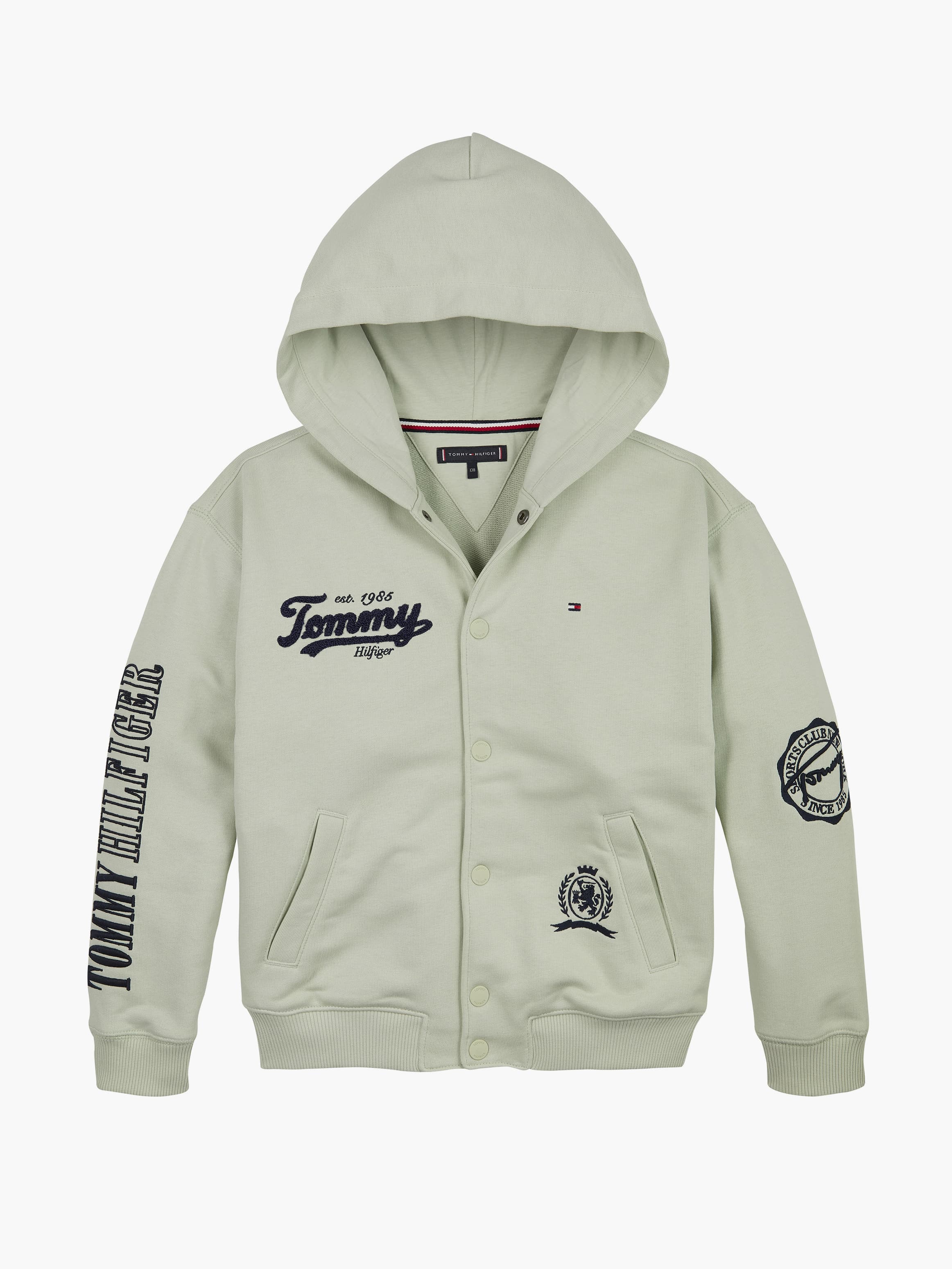 Varsity Mixed Graphic Snap-Button Hoody