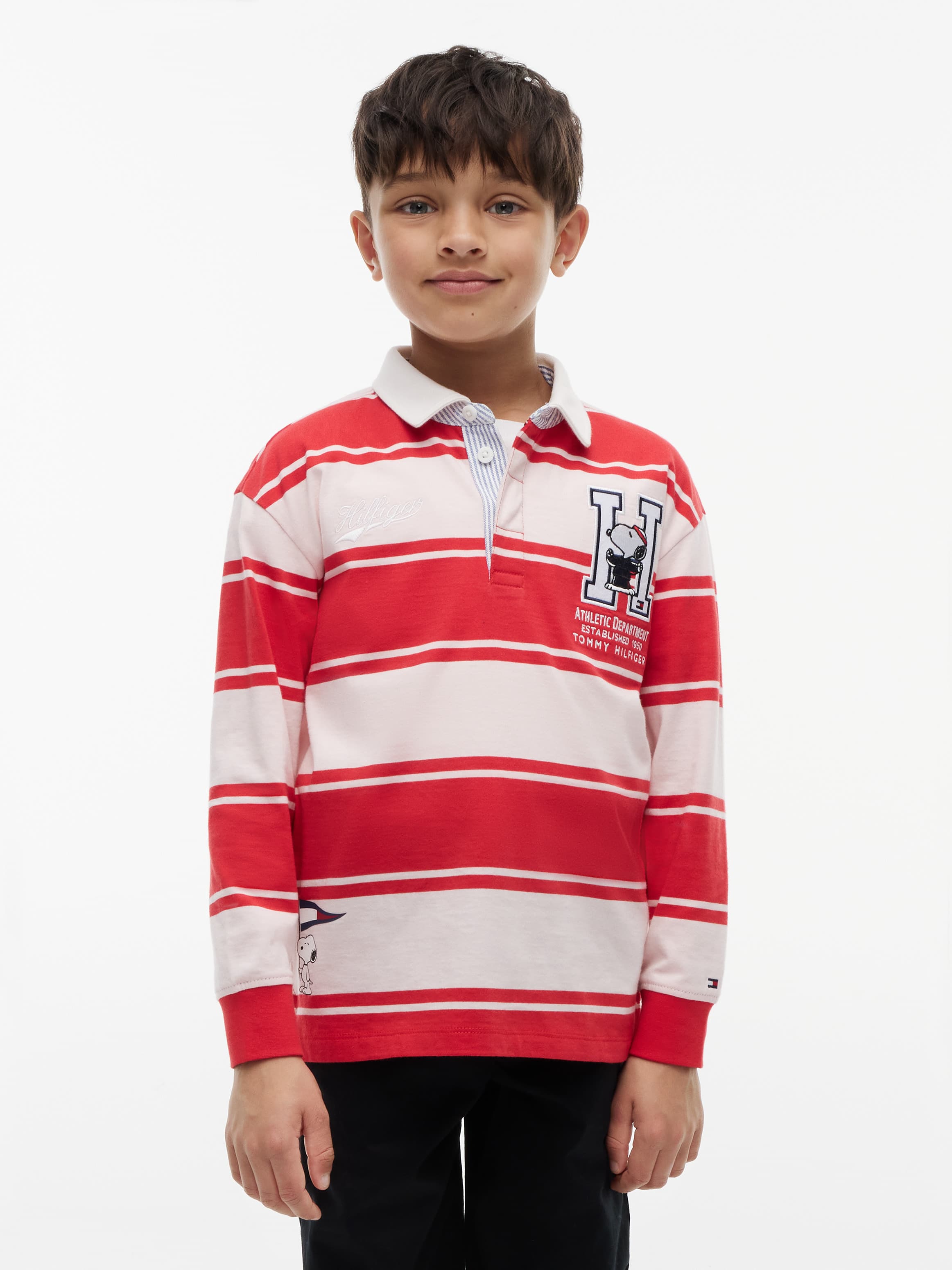 Regular Fit Peanuts® Rugby Stripe Polo Shirt
