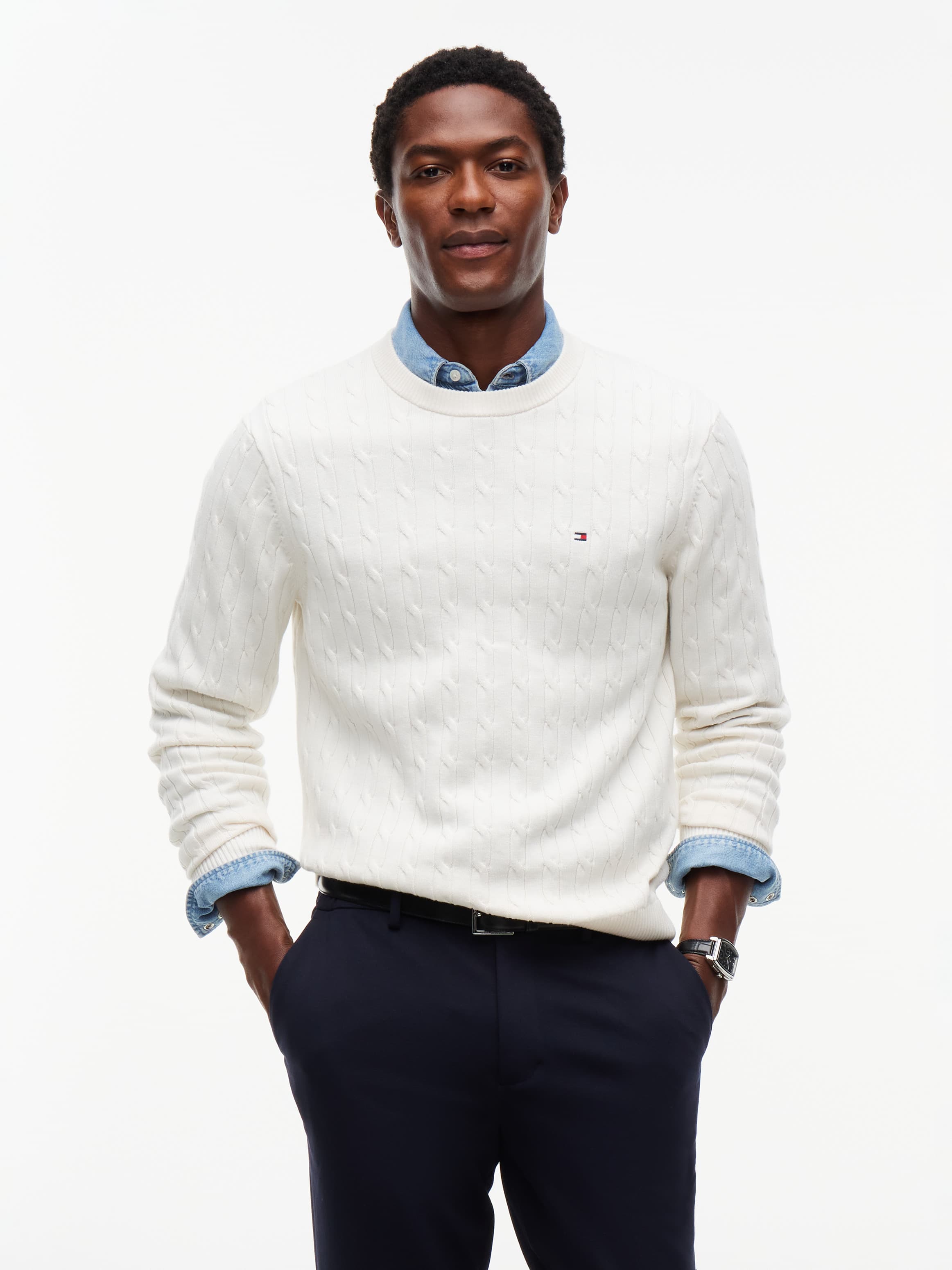 Cable Knit Crew Neck Jumper