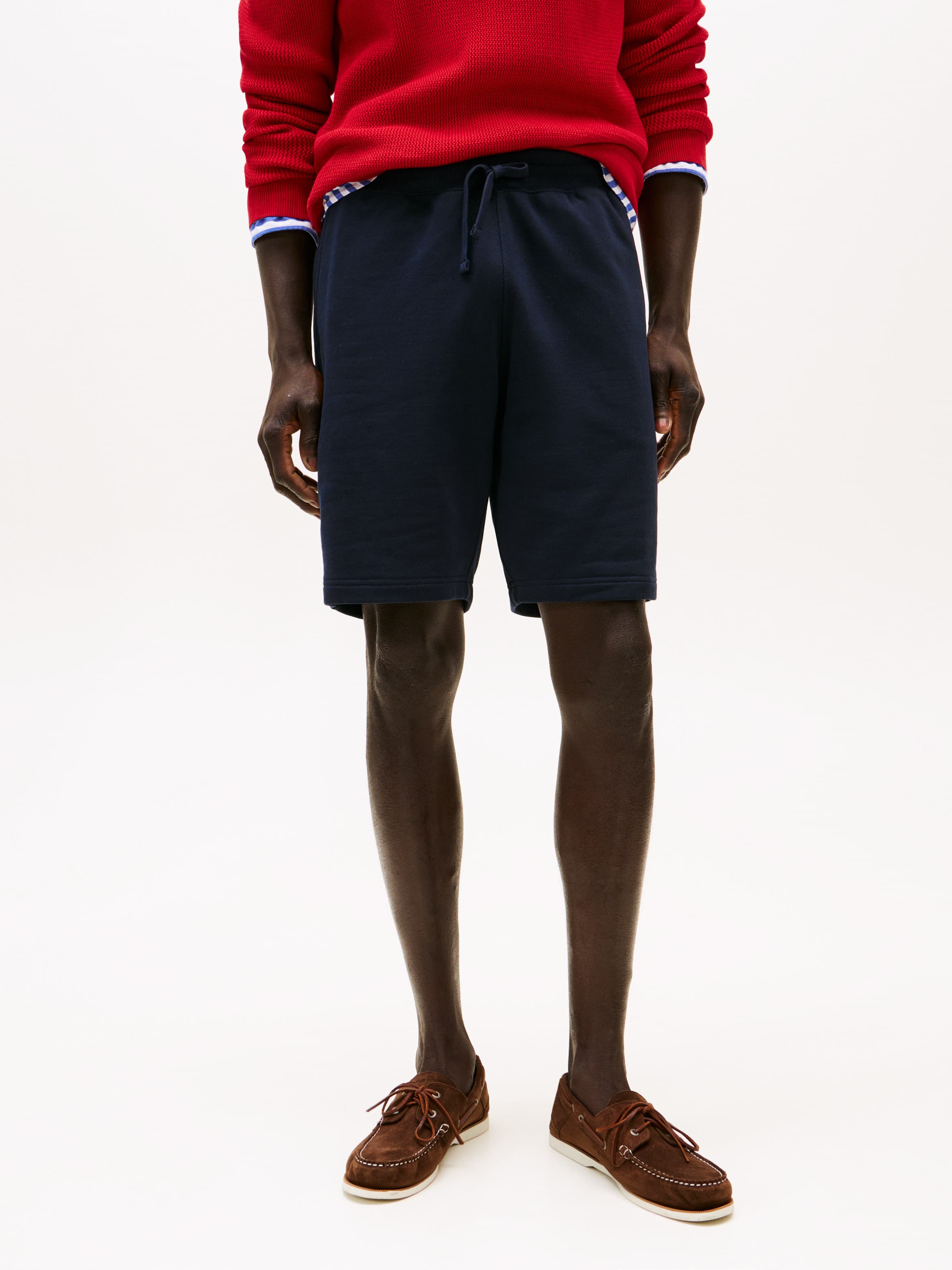 Flag Embroidery Sweat Shorts