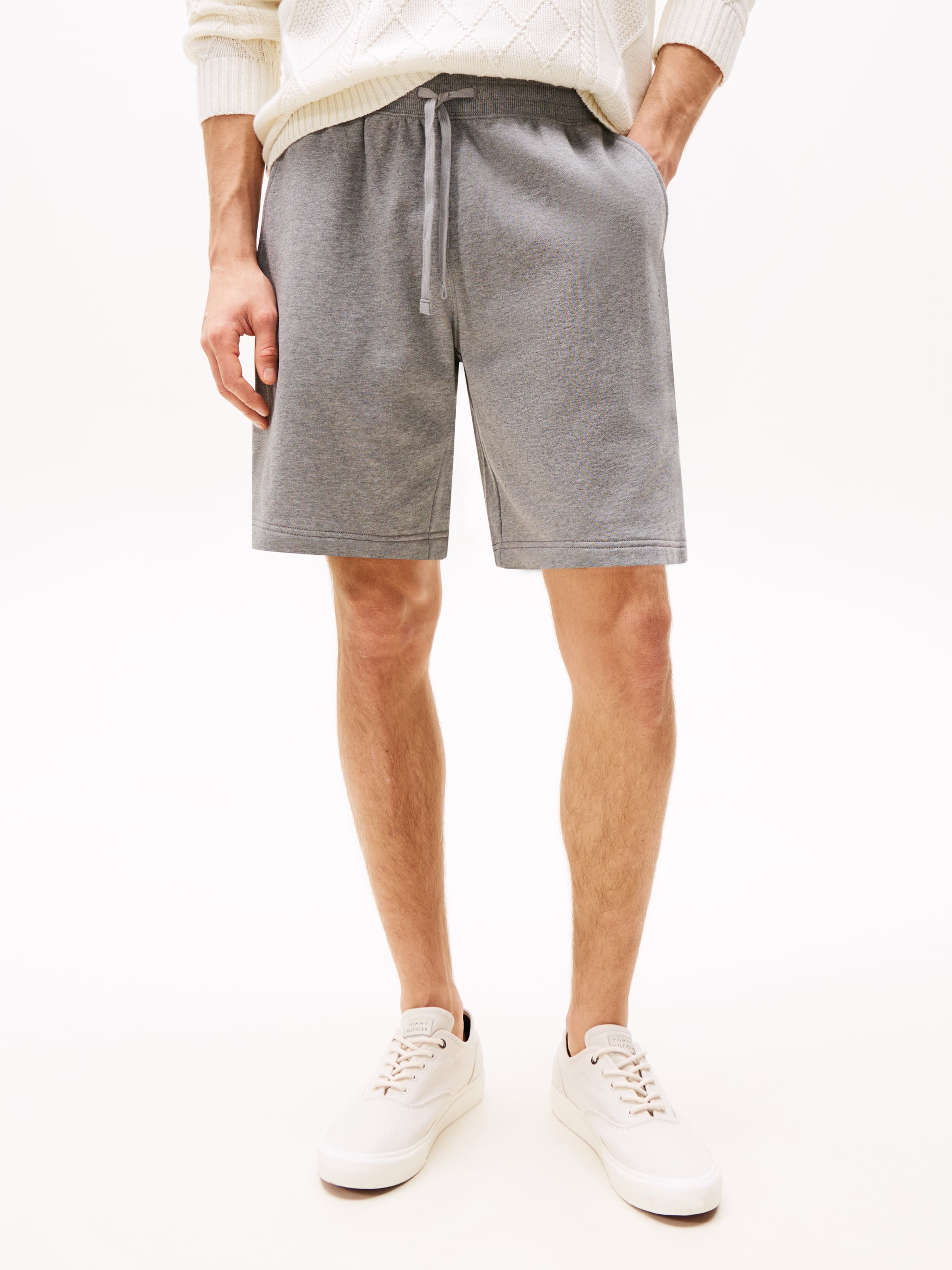 Flag Embroidery Sweat Shorts