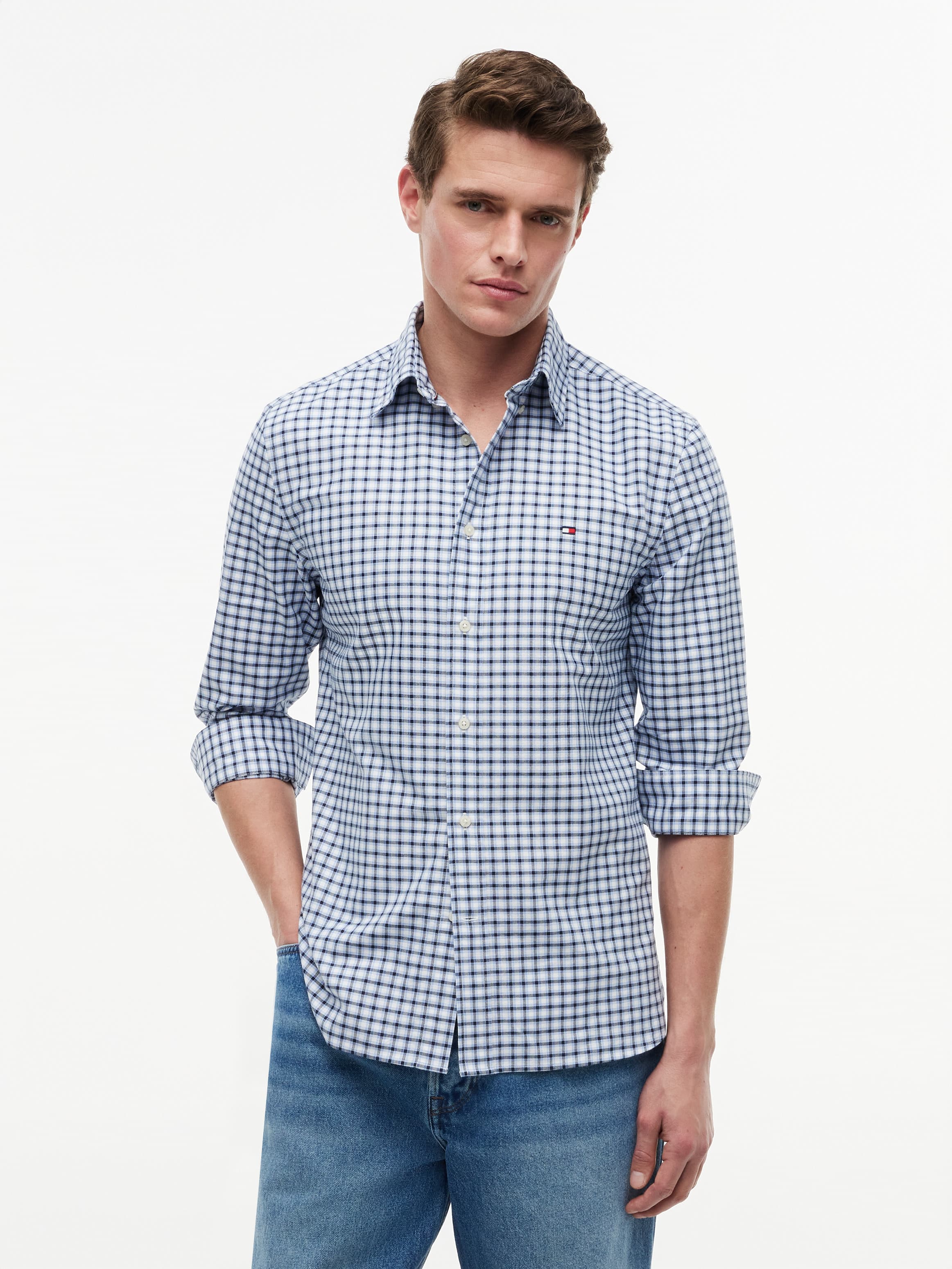 Regular Fit Check Button-Down Oxford Shirt