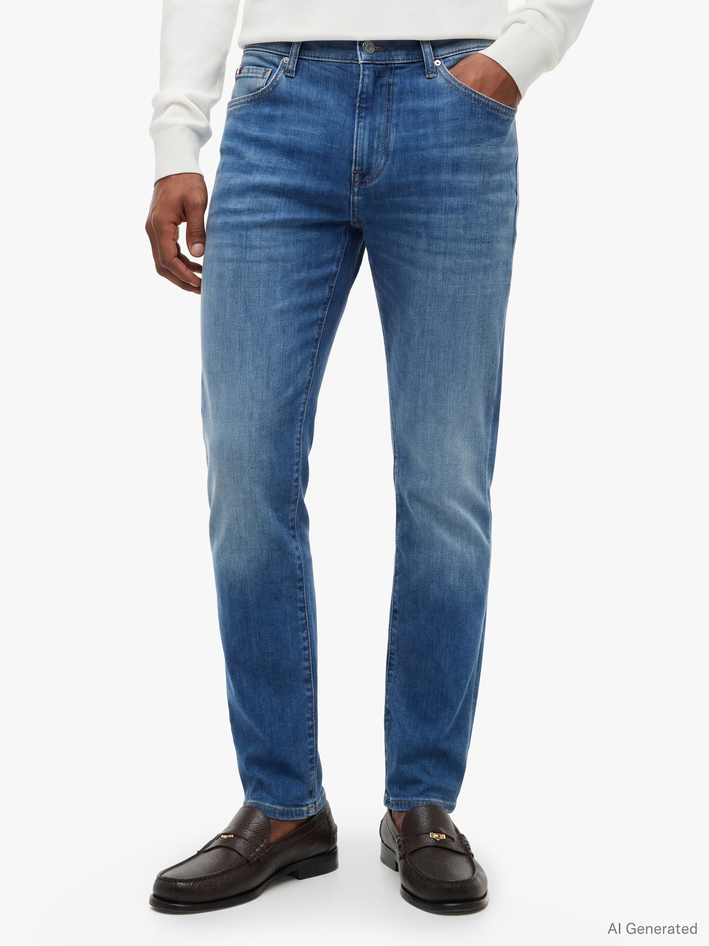 Bleecker Whiskered Faded Slim Jeans