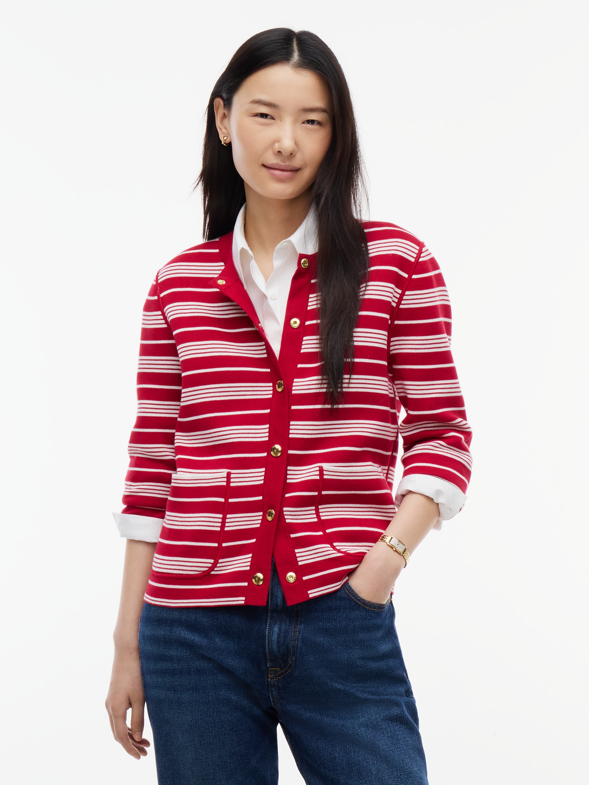 Premium Knit Reversible Jersey Cardigan