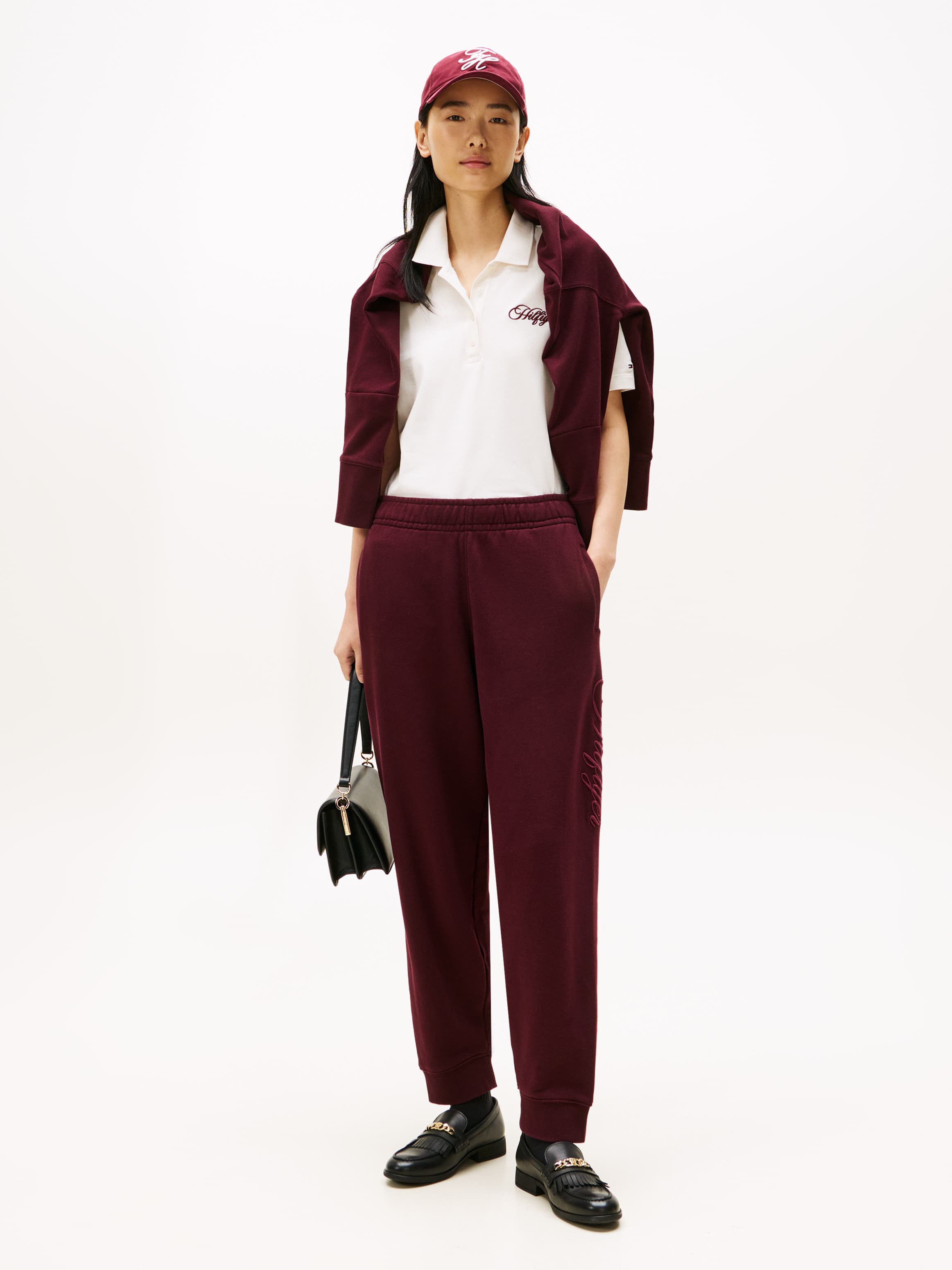 Logo Embroidery Cuffed Joggers