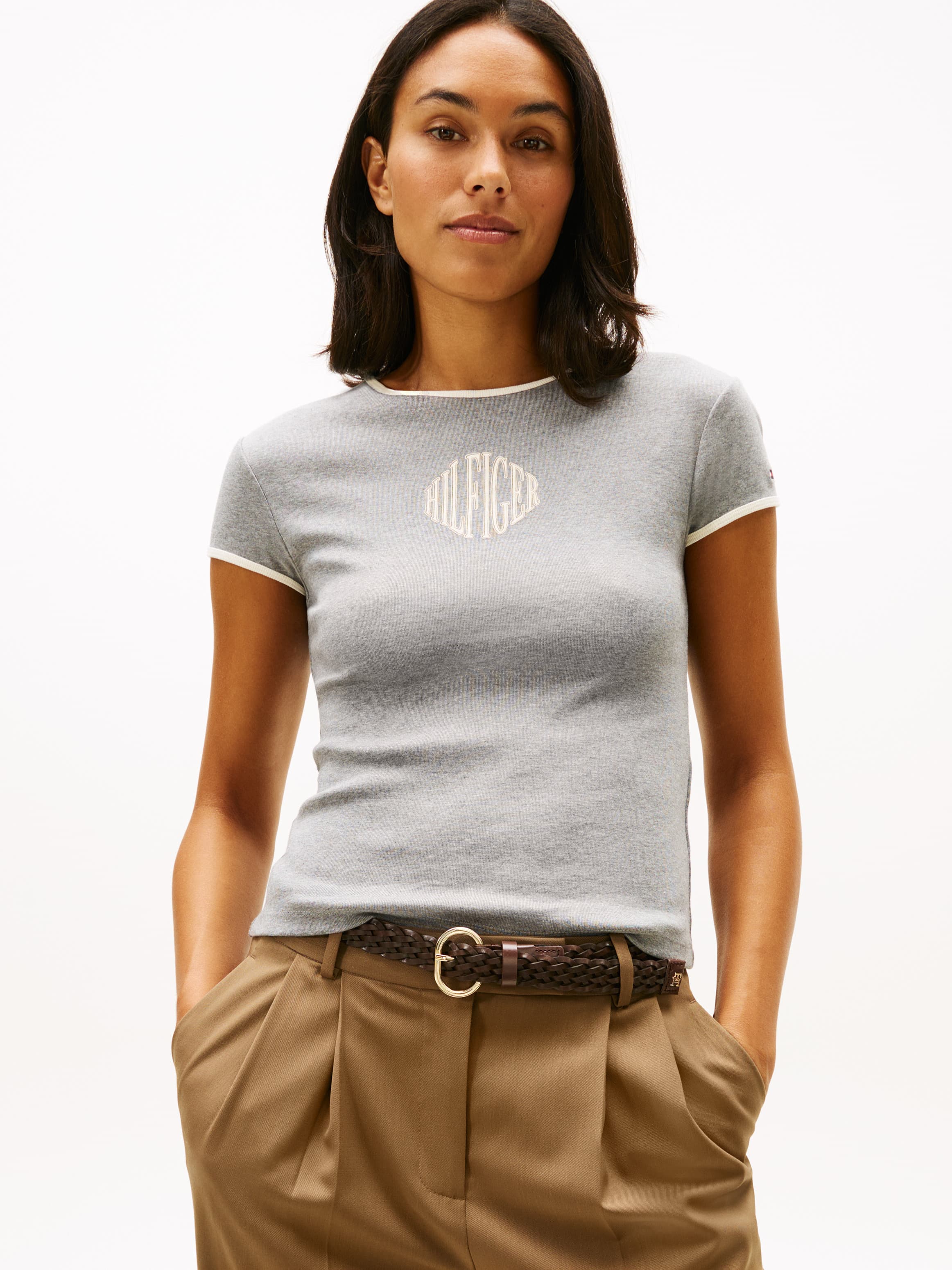 Logo Slim Ringer T-Shirt