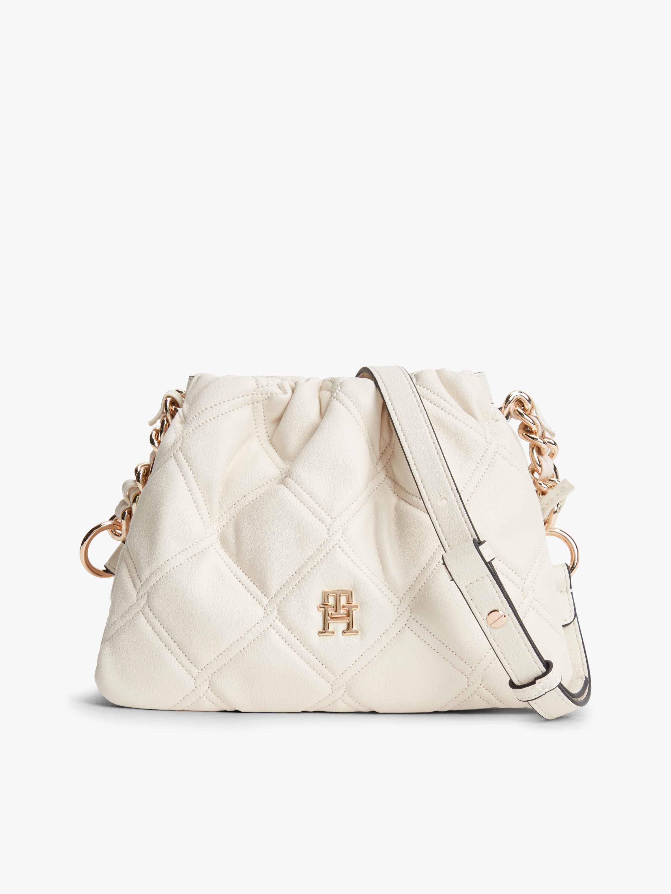 Quilted Chain TH Monogram Crossbody Bag