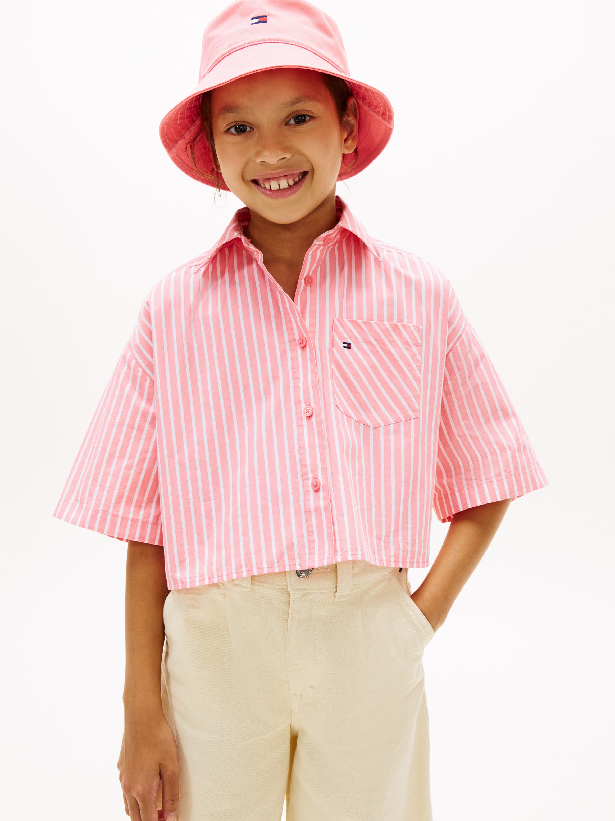 Essential Relaxed Fit Stripe Short Sleeve Shirt