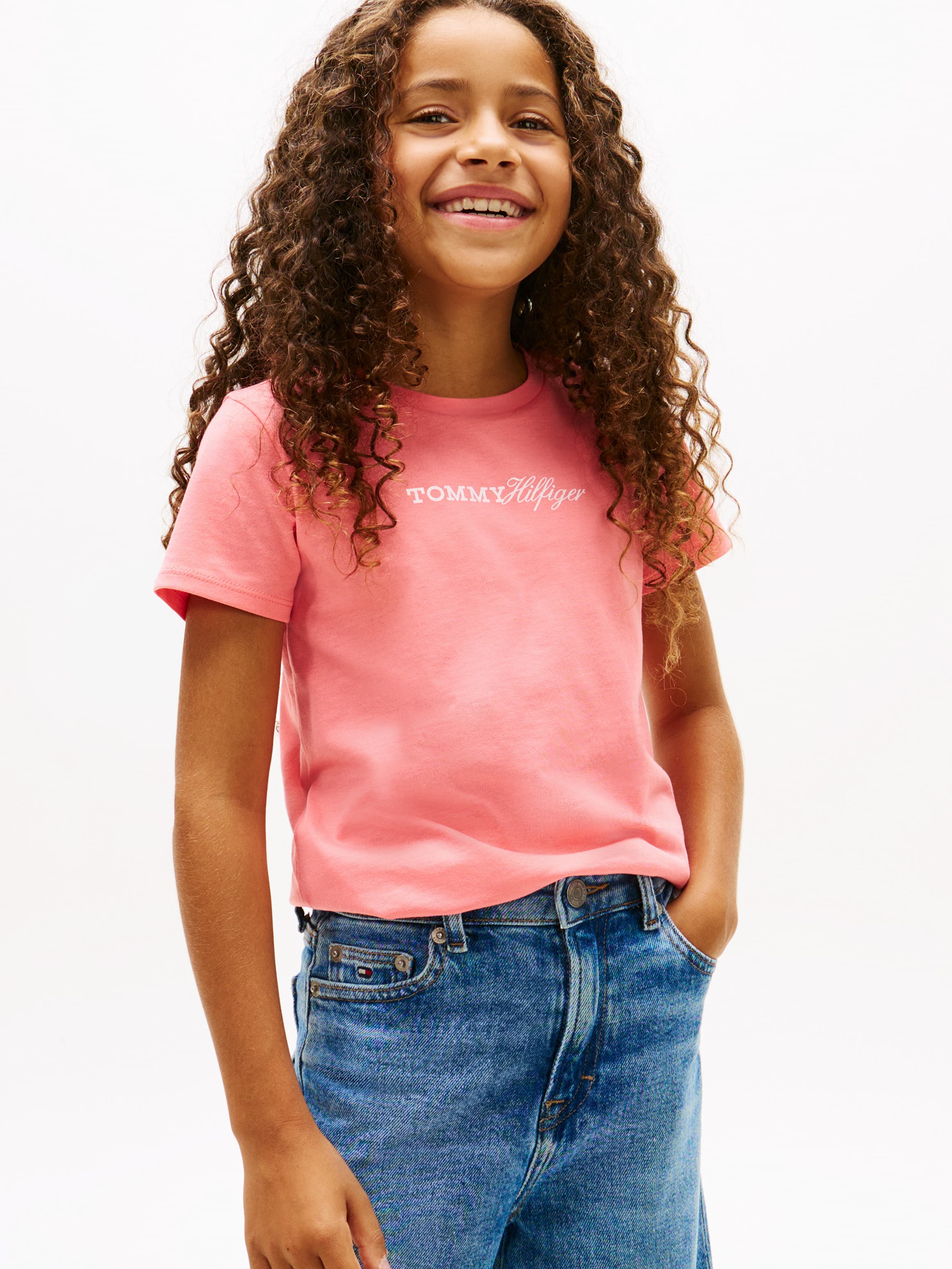 Logo Embroidery Slim Vintage Jersey T-Shirt