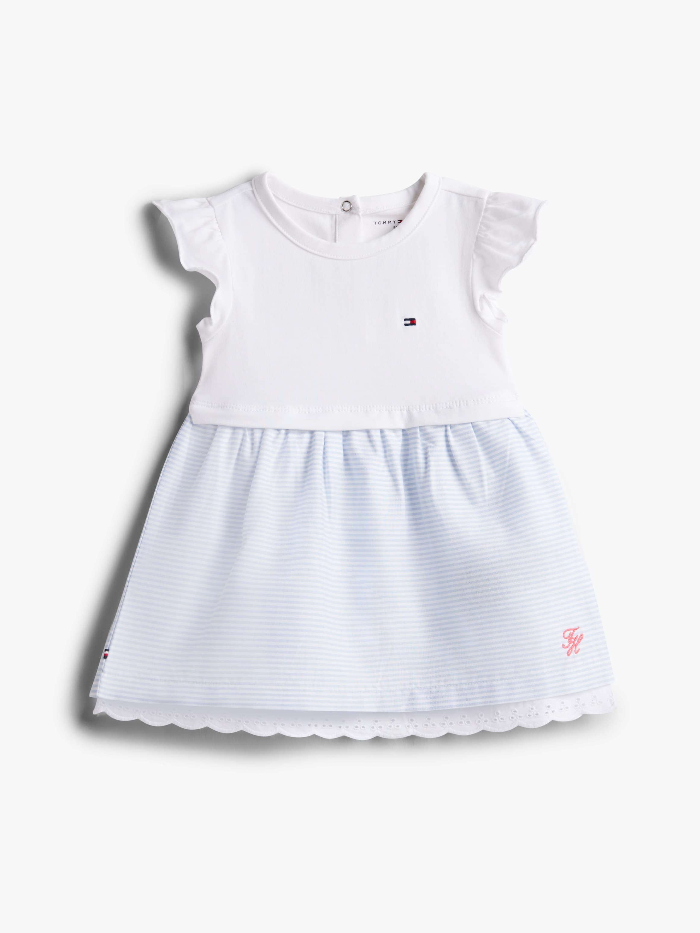 Ithaca Stripe Frill Short Sleeve Dress