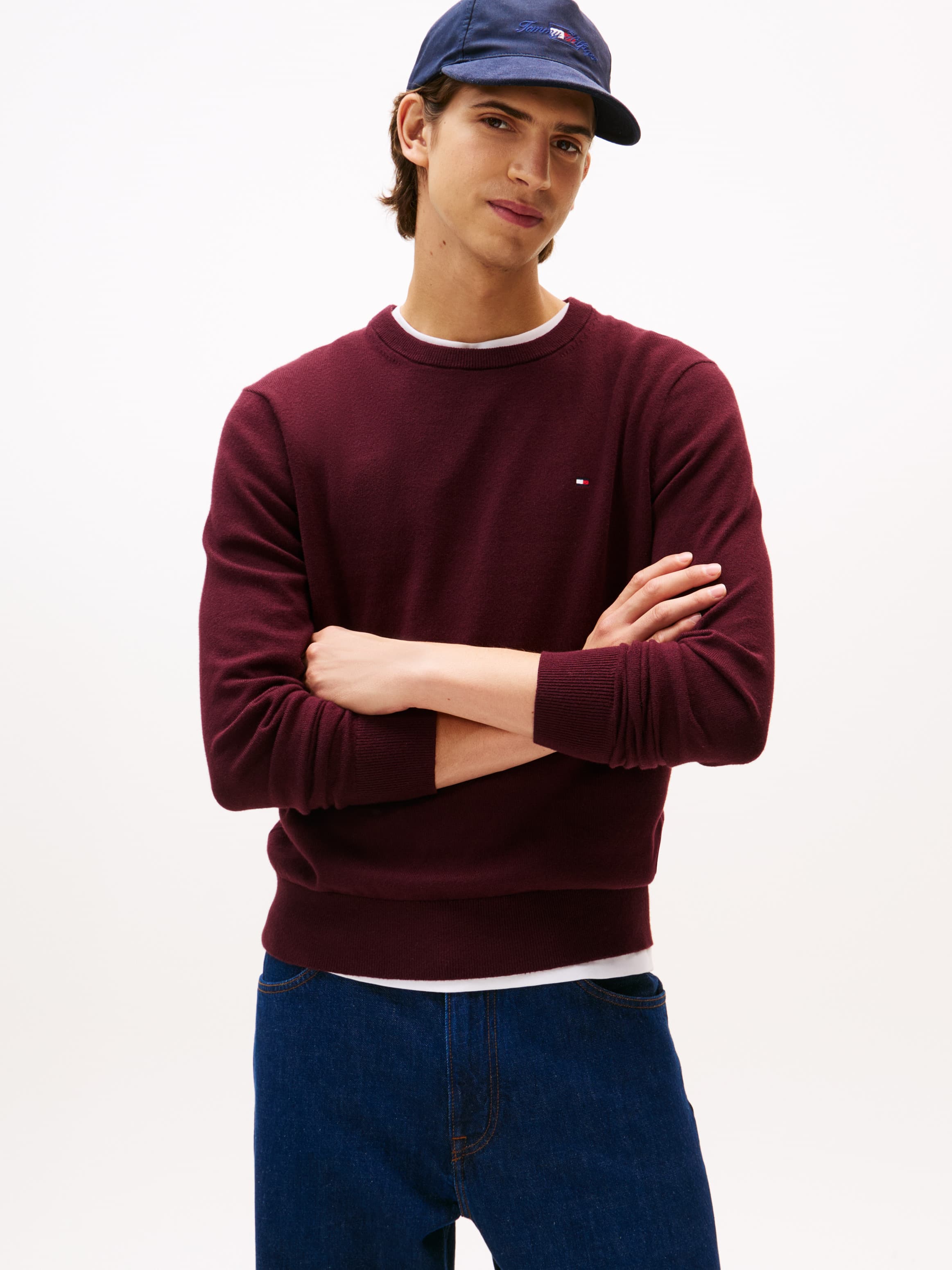 Crew Neck Jumper with Cashmere