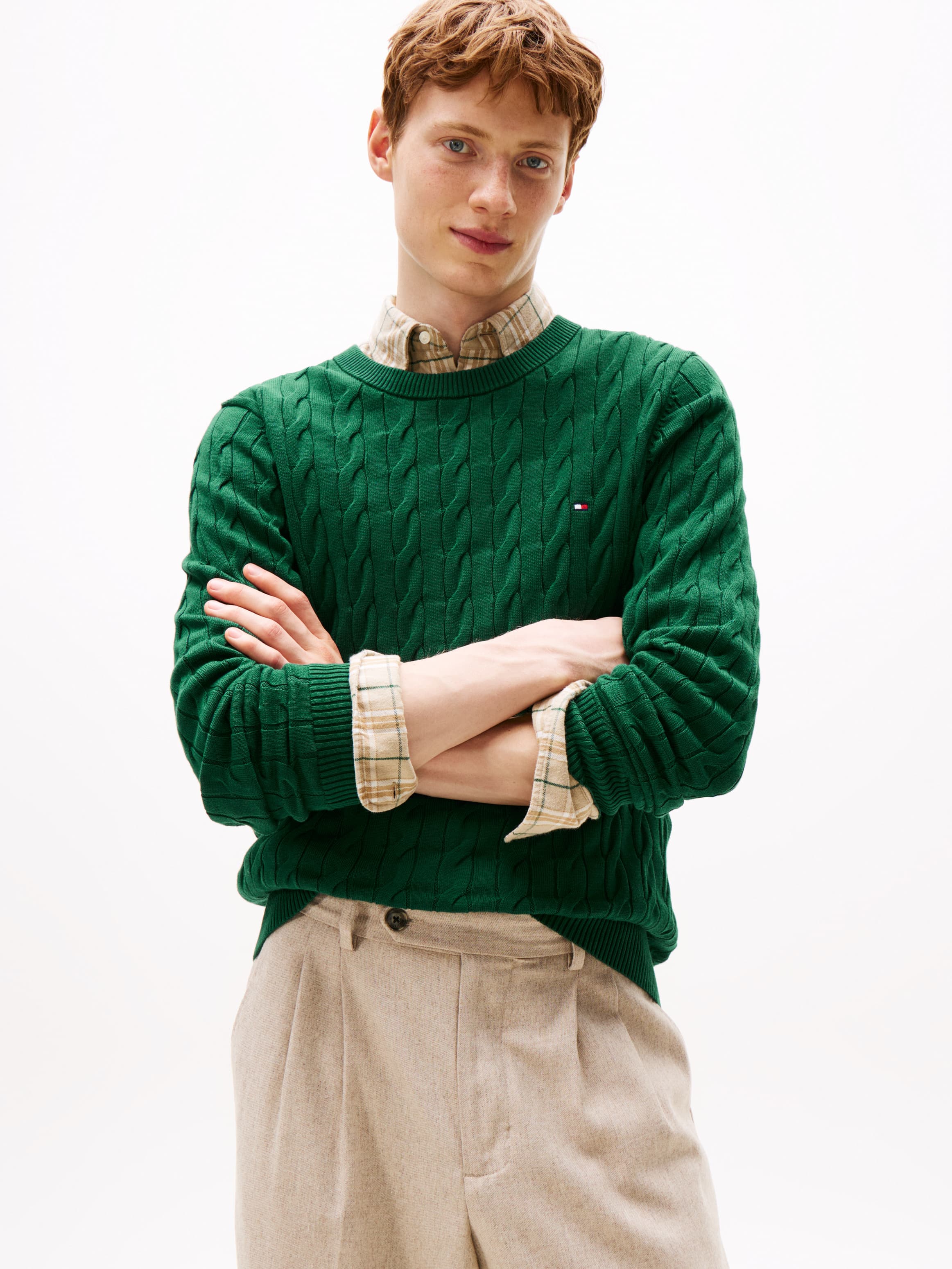 Cable Knit Crew Neck Jumper