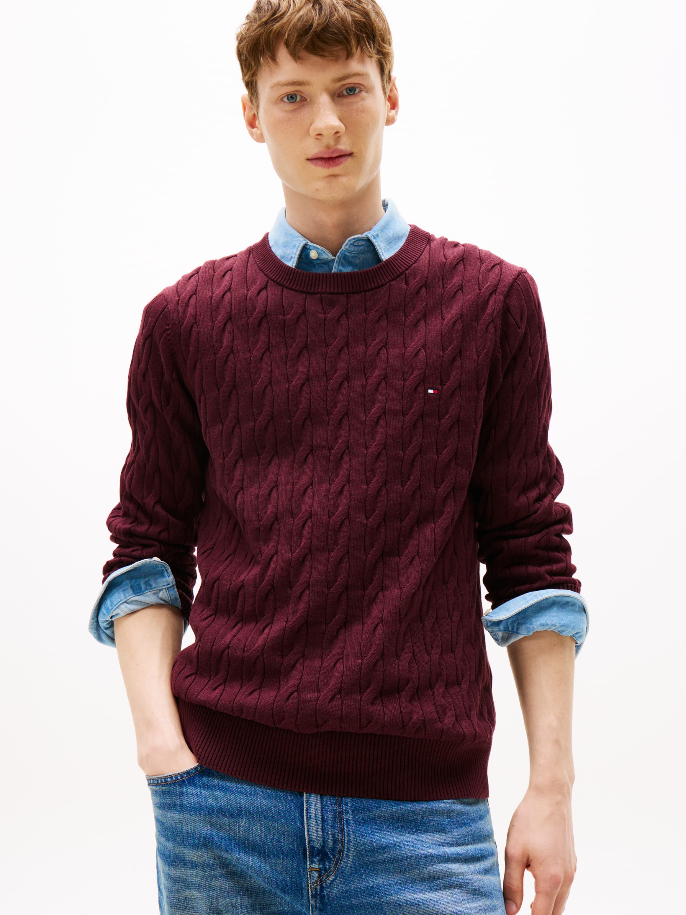 Cable Knit Crew Neck Jumper