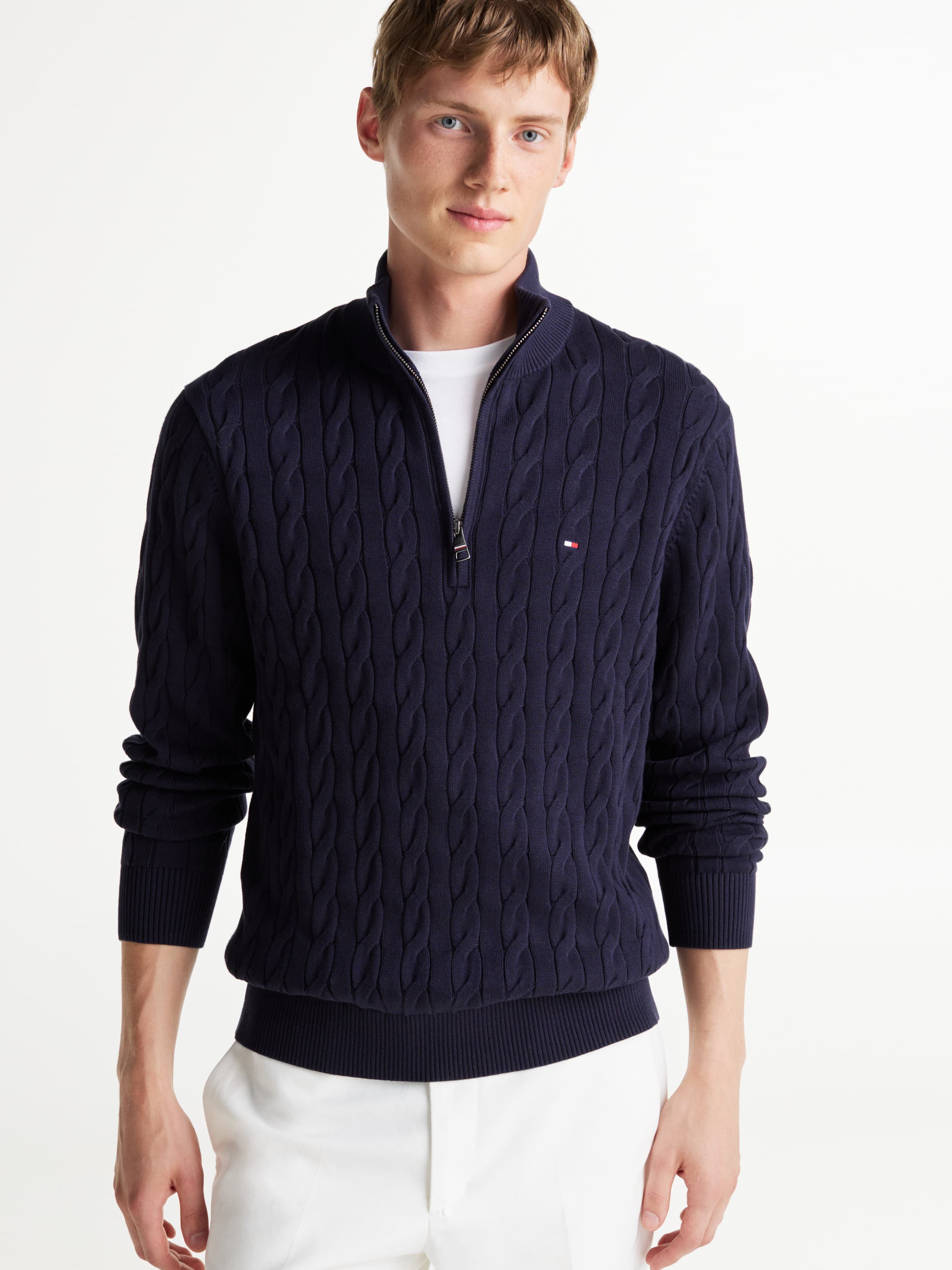 Cable Knit Half-Zip Jumper