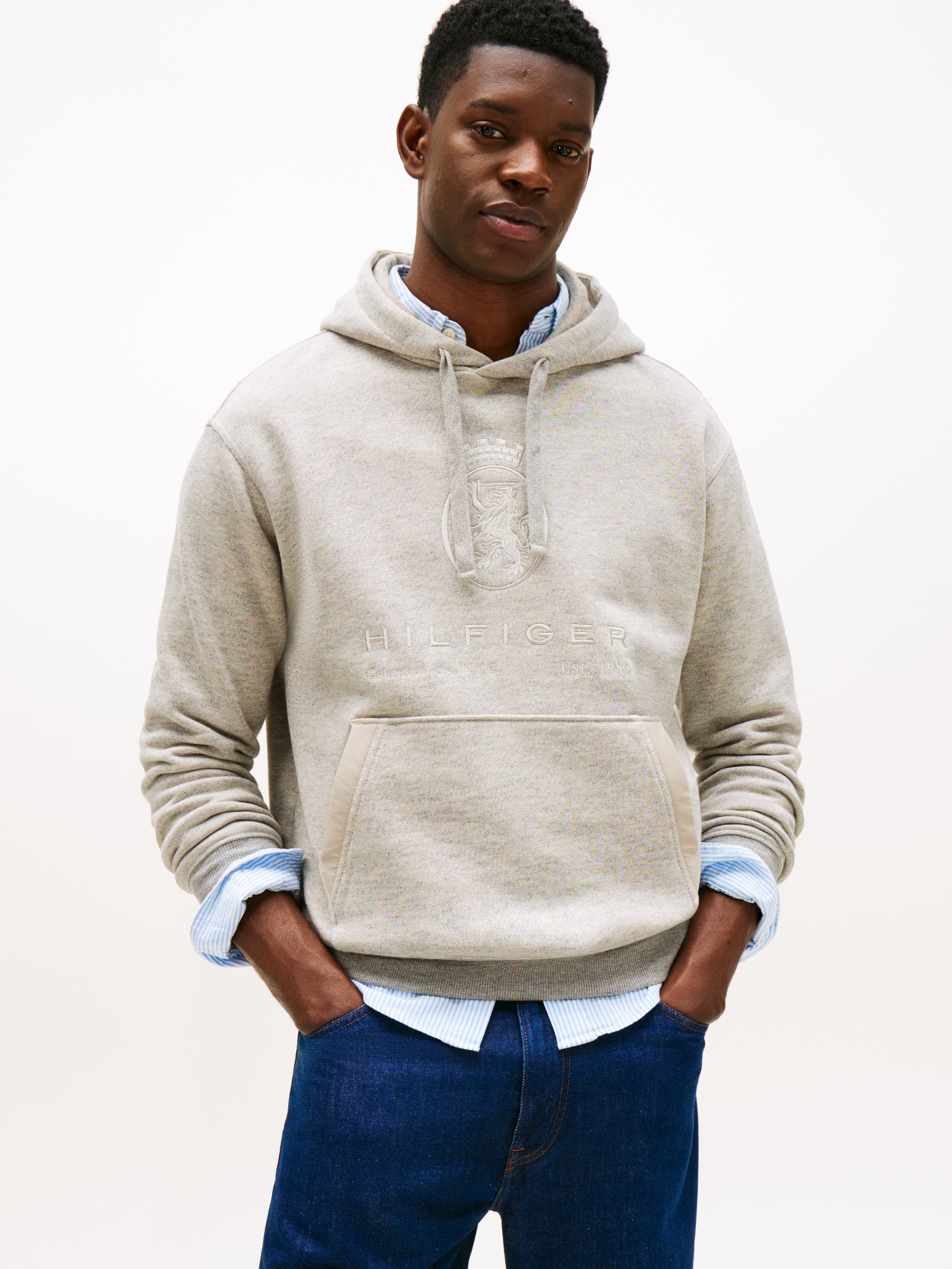 Varsity Crest Relaxed Fleece Hoody