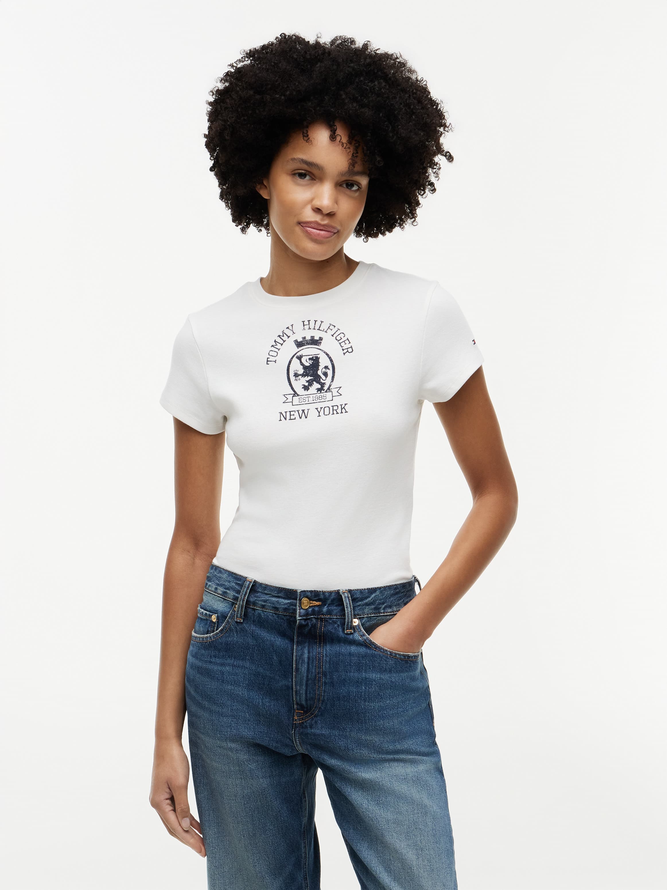 Washed Crest Slim T-Shirt
